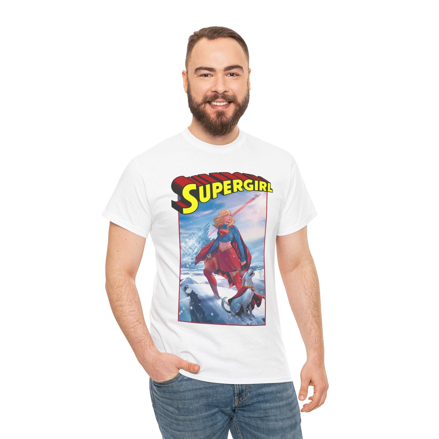Supergirl & Krypto T-Shirt - Lucas Meyer Art - New 2026 Movie with Milly Alcock - DC Comics