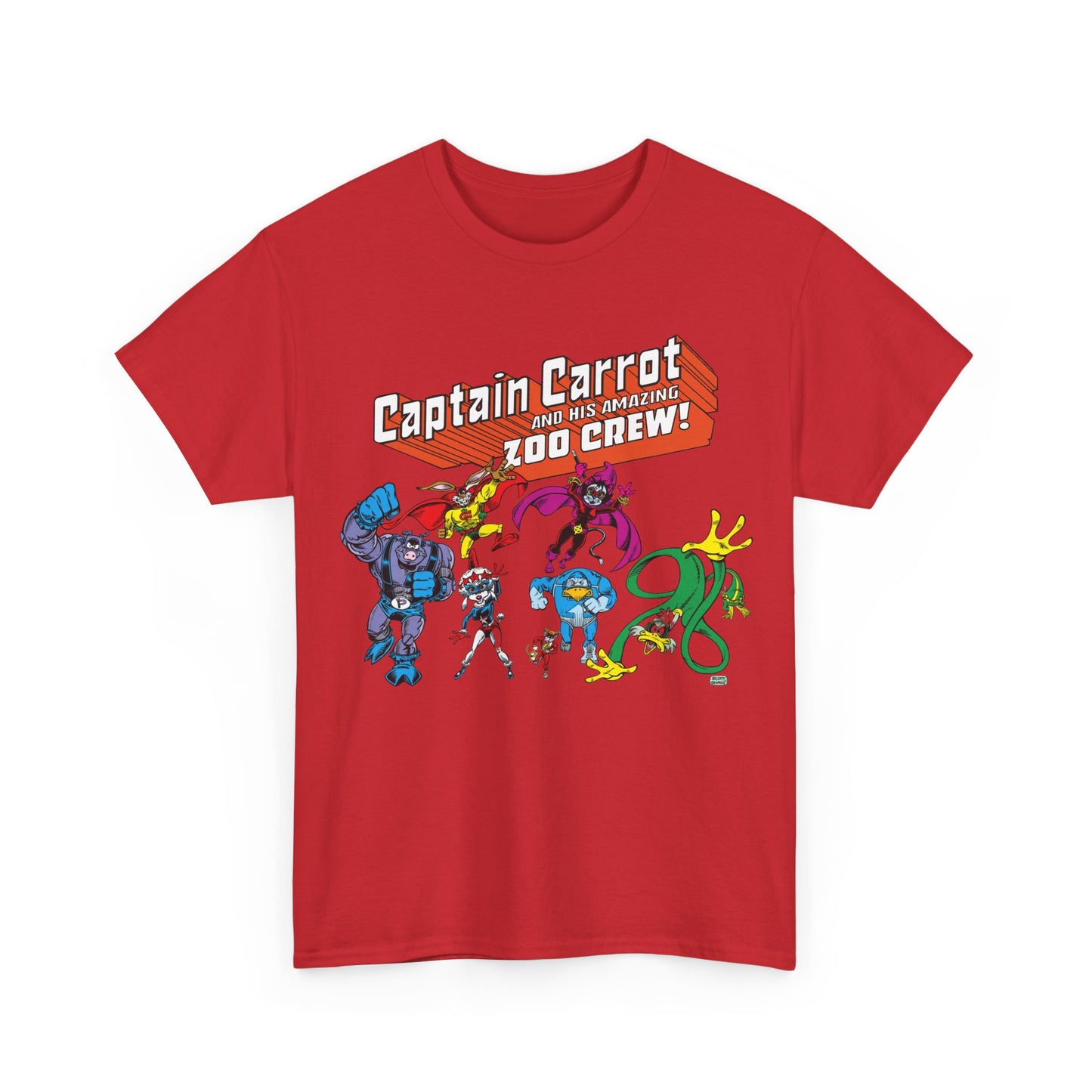 Captain Carrot & the Zoo Crew T-Shirt - 1980s Funny Animal Comic Series - DC Comics