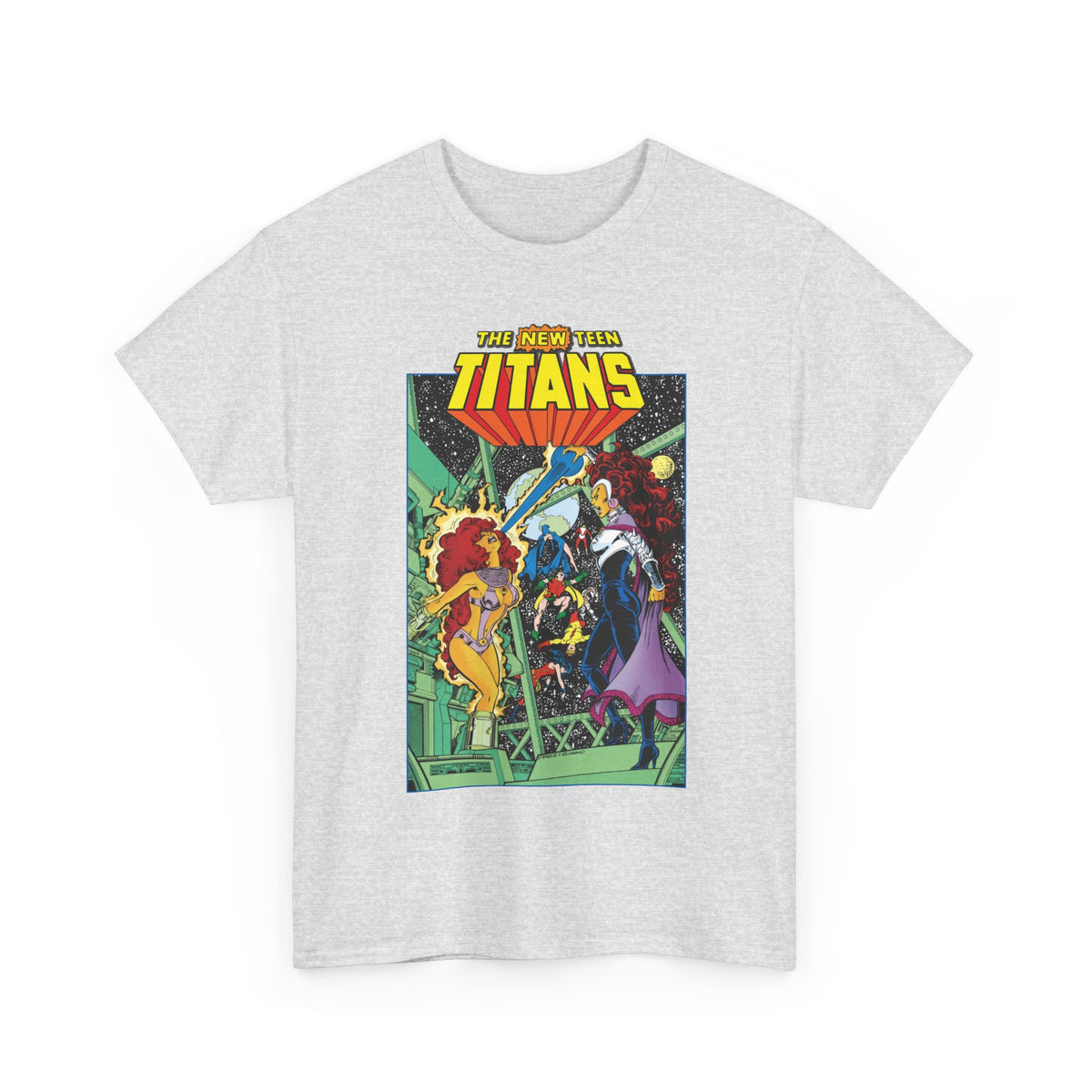 New Teen Titans T-Shirt - George Perez Art - Starfire Vs Blackfire - DC Comics