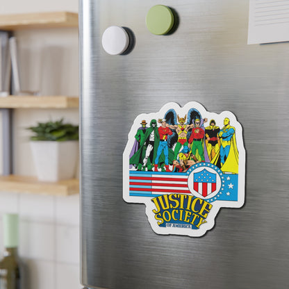 Justice Society of America Die-Cut Magnet - George Perez Art - Spectre, Sandman, Hawkman, Dr Fate, Green Lantern, Flash, Atom - DC Comics - 3", 4", 5", 6"