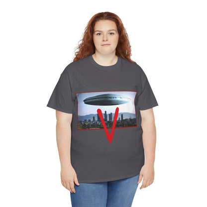 V T-Shirt - The Visitors Mothership - Popular NBC Sci-Fi TV Series from the 1980s