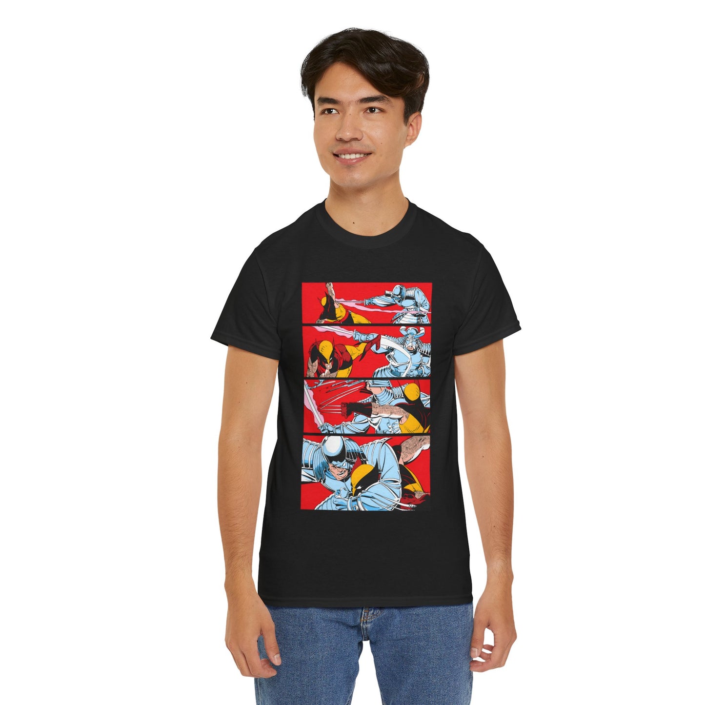 Wolverine Vs Silver Samurai Fight T-Shirt - Uncanny X-Men #173 - Marvel Comics