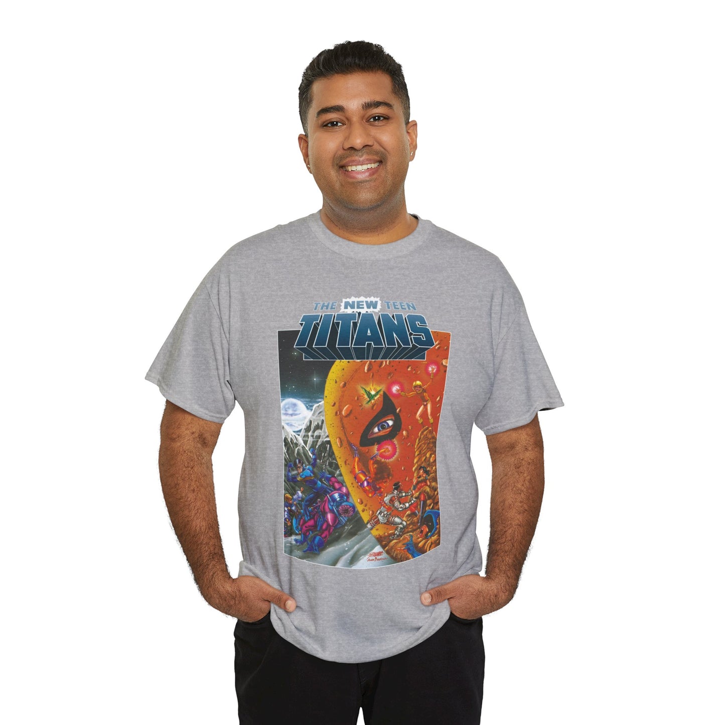 New Teen Titans T-Shirt - George Perez Art - Judas Contract - Deathstroke, Nightwing, Terra, Jericho, Raven, Cyborg, Wonder Girl - DC Comics