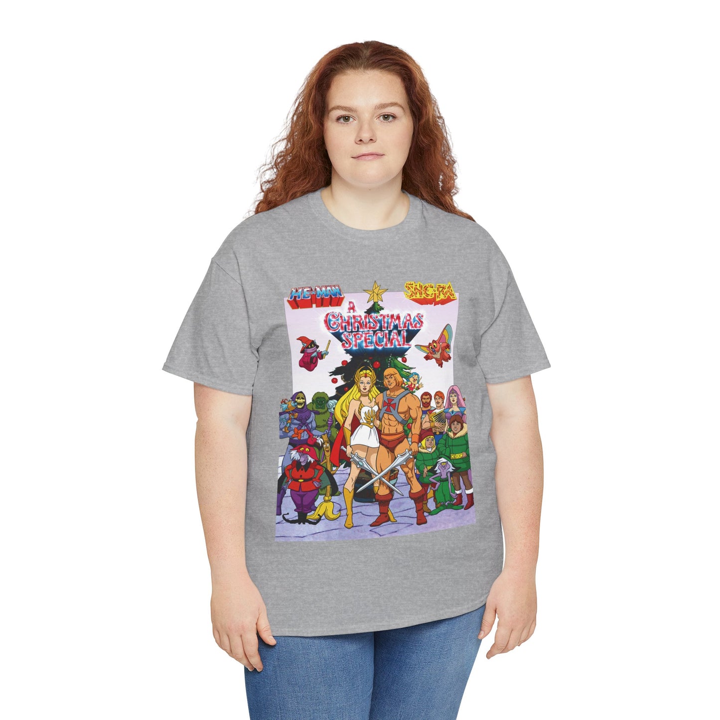 He-Man & She-Ra Christmas Special T-Shirt - MOTU & POP - Upcoming Masters of the Universe 2026 Movie - Filamation Art