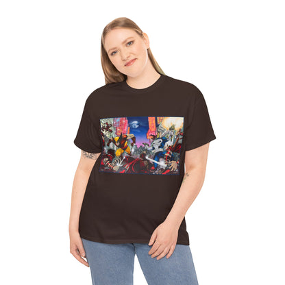 Wolverine & Punisher T-Shirt - Jim Lee Art - Vs The Hand - Marvel Comics