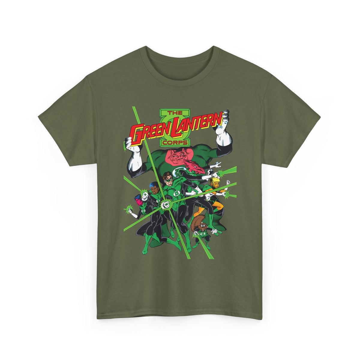 Green Lantern Corps T-Shirt - Joe Staton Art - Hal Jordan, John Stewart, Katma Tui, Arisia, Kilowog - DC Comics