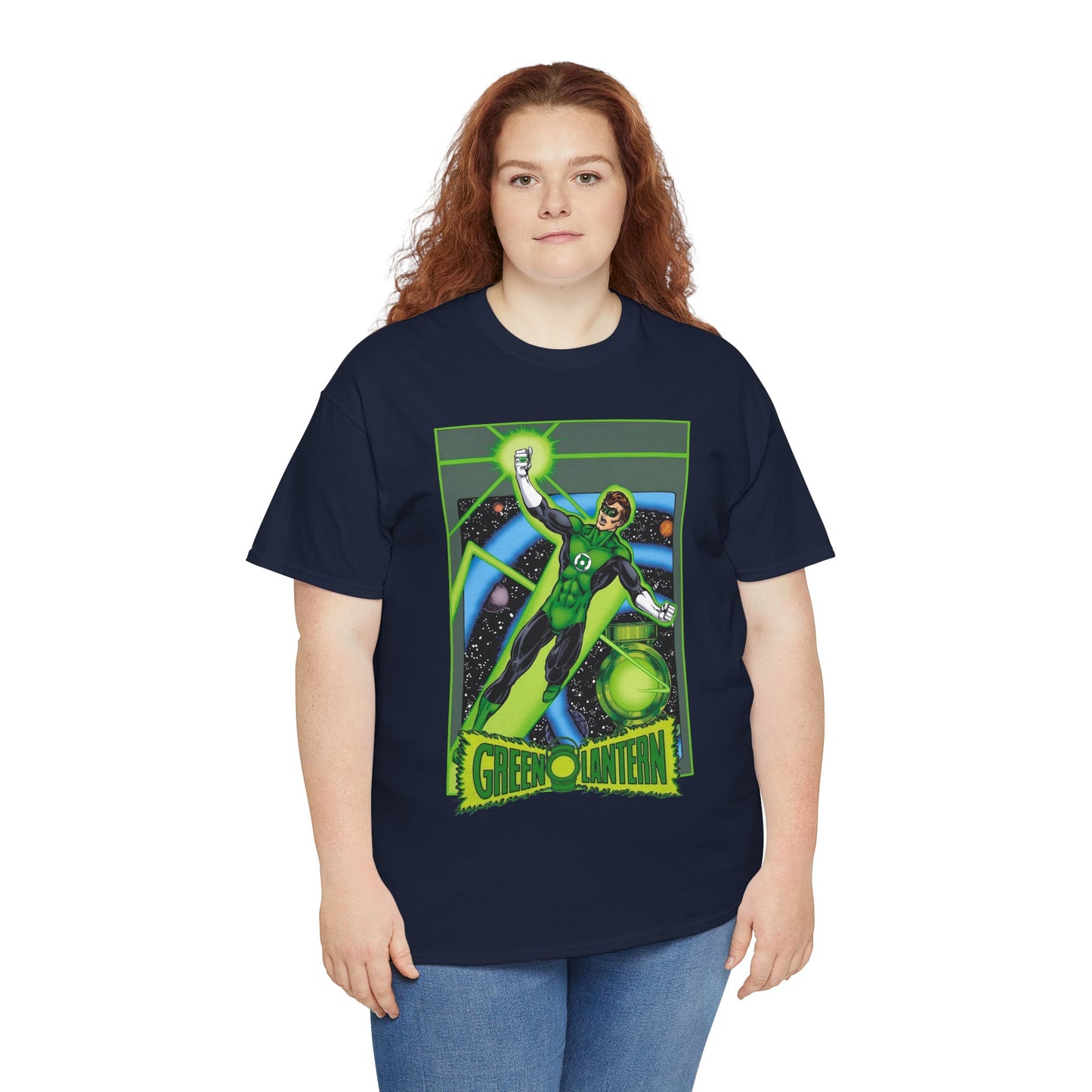 Green Lantern T-Shirt - George Perez JLA Postcard Art - DC Comics - Hal Jordan - Sector 2814 - Justice League Member