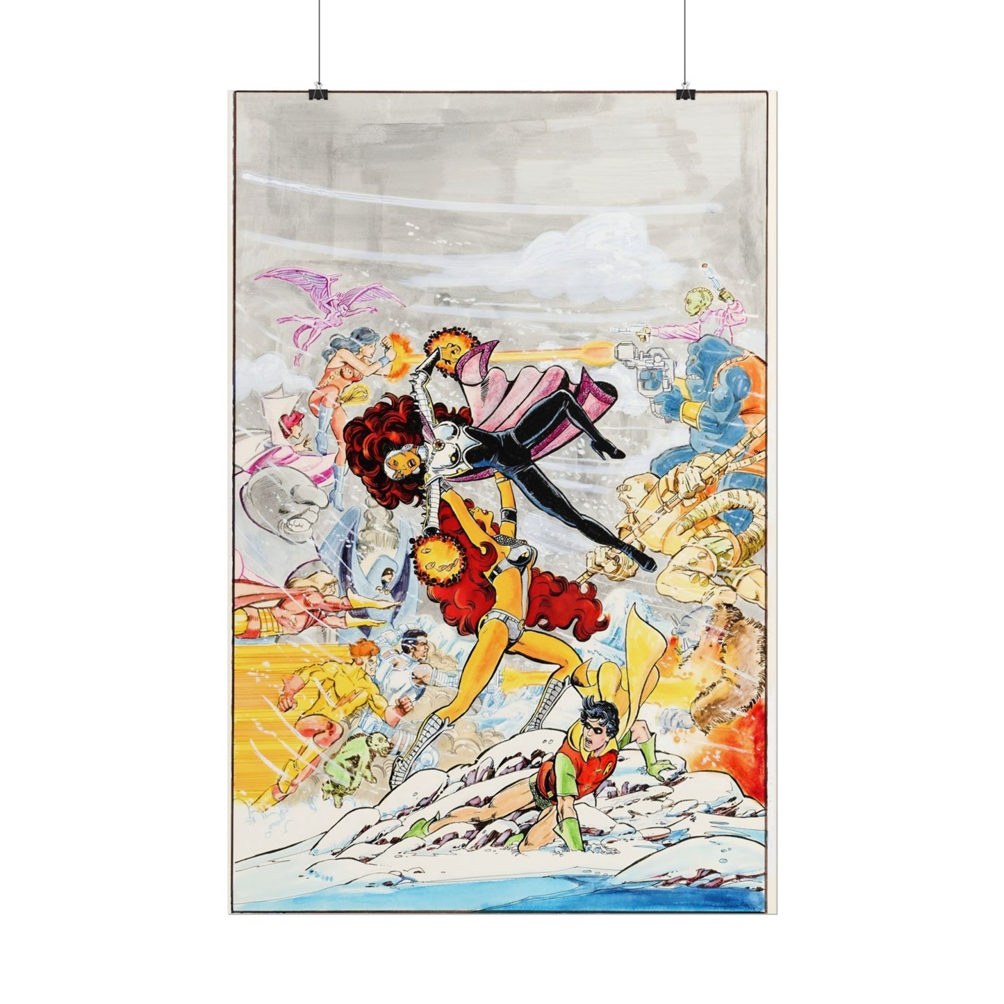 New Teen Titans Rolled Poster - George Perez Art - Starfire Vs Blackfire - DC Comics - Multiple Sizes Up to 24"x36"