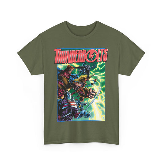 Thunderbolts T-Shirt - Amazing Mark Bagley Art - Citizen V, MACH-1, Atlas, Songbird, Fixer, Techno - Marvel Comics Characters - Avengers Connection