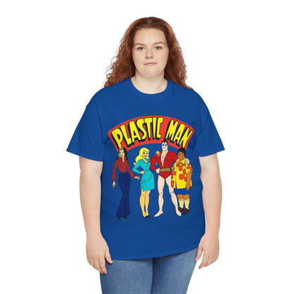 Plastic Man T-Shirt - Penny, Hula-Hula - Ruby-Spears Saturday Morning Cartoon 1980s - DC Comics Character