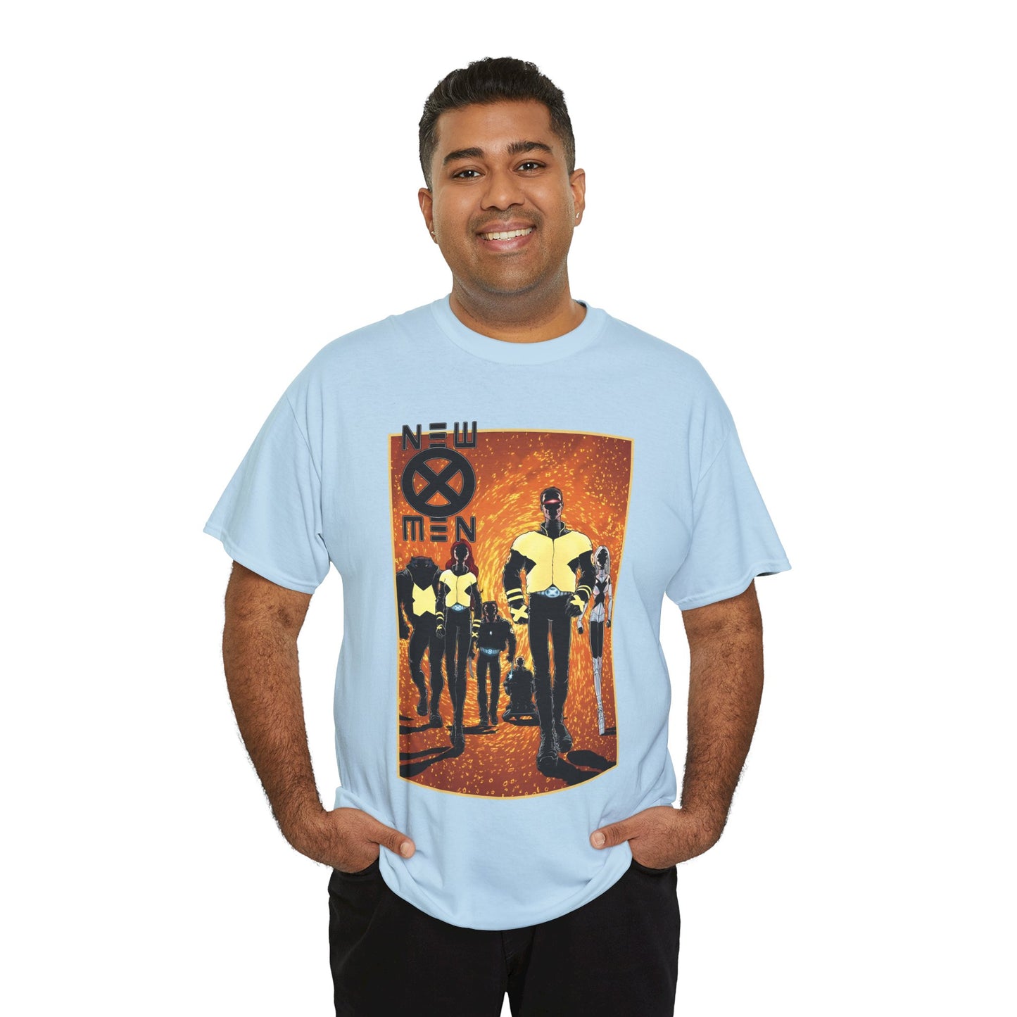 New X-Men T-Shirt - Frank Quitely Art - Wolverine, Cyclops, Jean Grey, Beast, Professor X - Marvel Comics - Grant Morrison Run