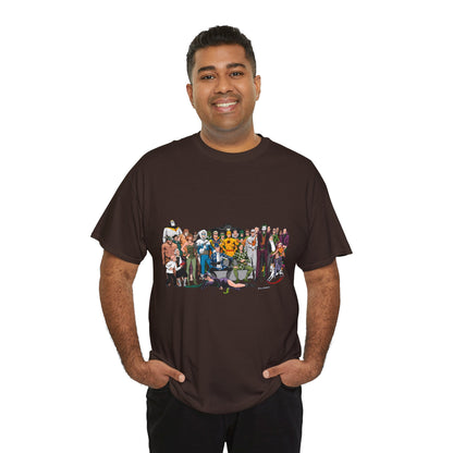 Secret Origins of Super-Villains T-Shirt - Dick Giordano Art - DC Comics - Joker, Mirror Master, Captain Cold, Lex Luthor, Scarecrow, Poison Ivy, Grodd