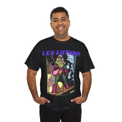 Lex Luthor T-Shirt - George Perez Art - 1980s DC Comics - Action Comics Armor - Inspiration for Super Powers Figure - Superman Enemy