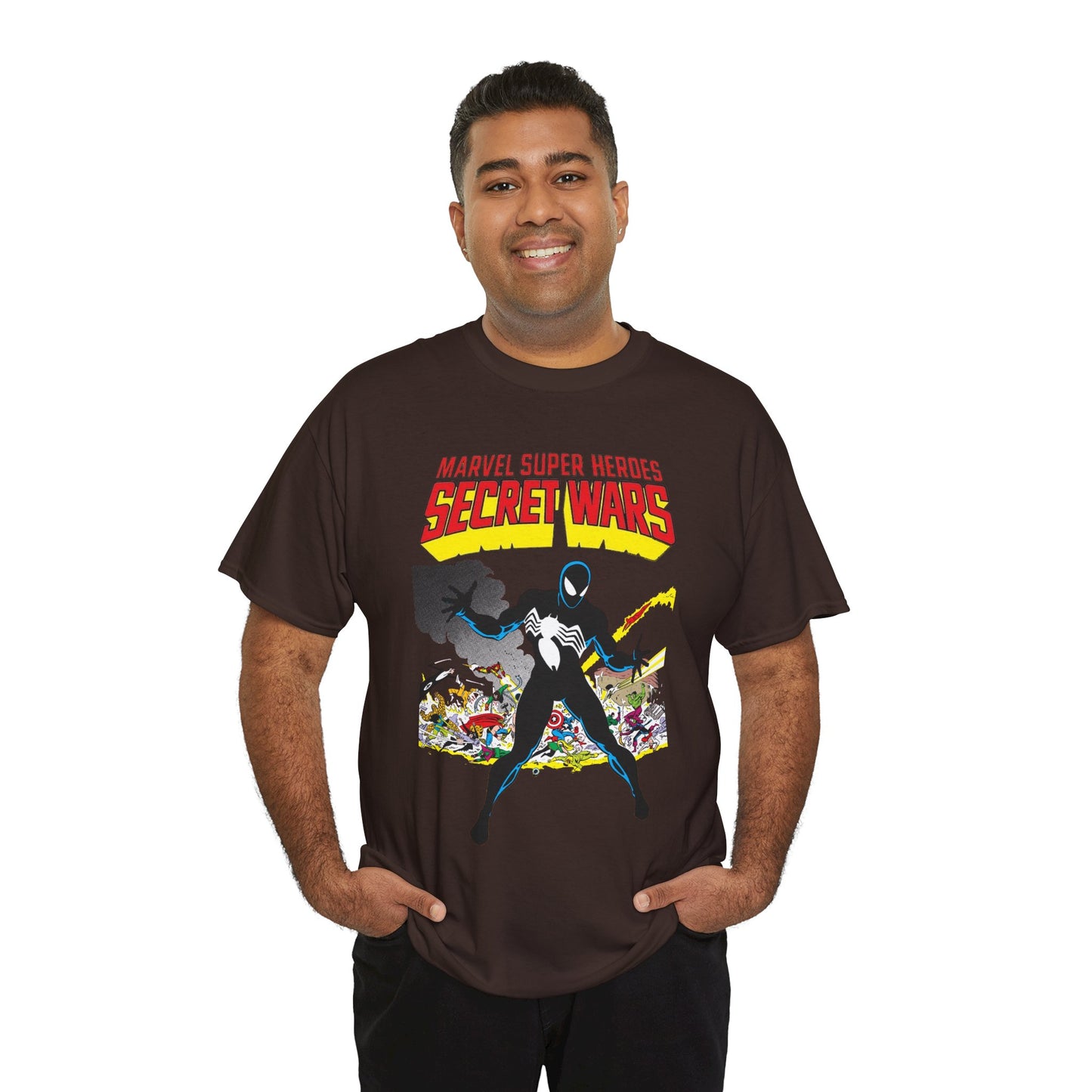 Secret Wars T-Shirt - Classic Marvel Comics Series - Alien Symbiote Spider-Man, 1st Appearance - Future Venom Story