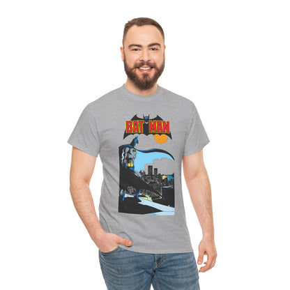 Batman T-Shirt - Jim Aparo Art - Dark Knight Looking Over Gotham City - Bronze Age Art - DC Comics