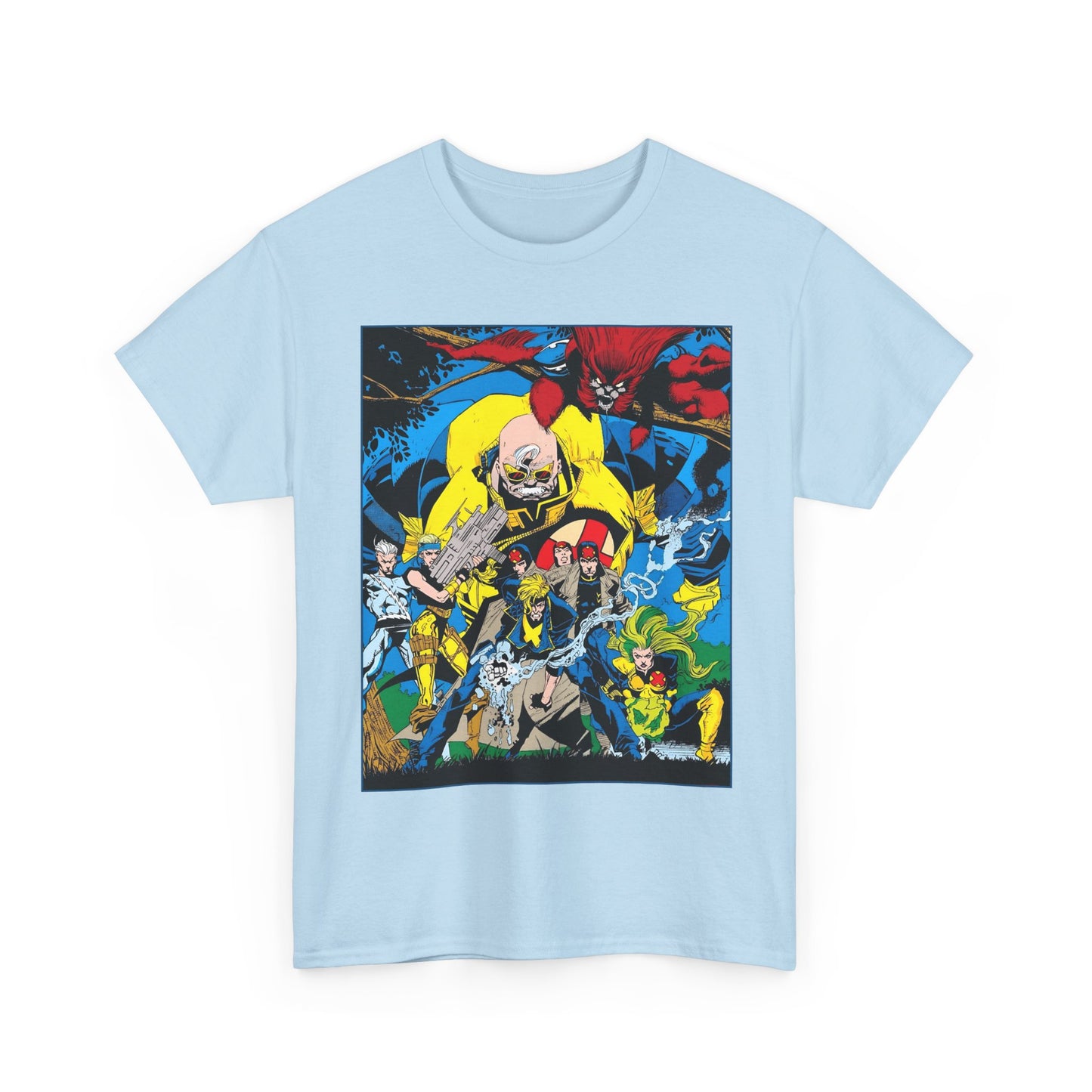 X-Factor T-Shirt - Joe Quesada Art - Havok, Polaris, Strong Guy, Jamie Madrox, Quicksilver - Mutant Team - Marvel Comics