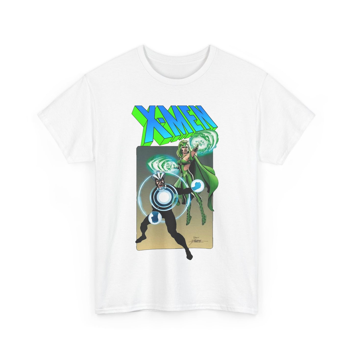 Havok & Polaris T-Shirt - George Perez Art - Uncanny X-Men Members - Marvel Comics Mutants