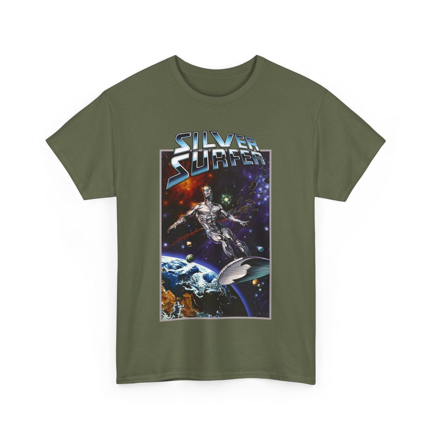 Silver Surfer T-Shirt - Amazing Joe Jusko Art - Marvel Comics Character - Former Herald of Galactus - Fantastic Four Connection - Norrin Radd