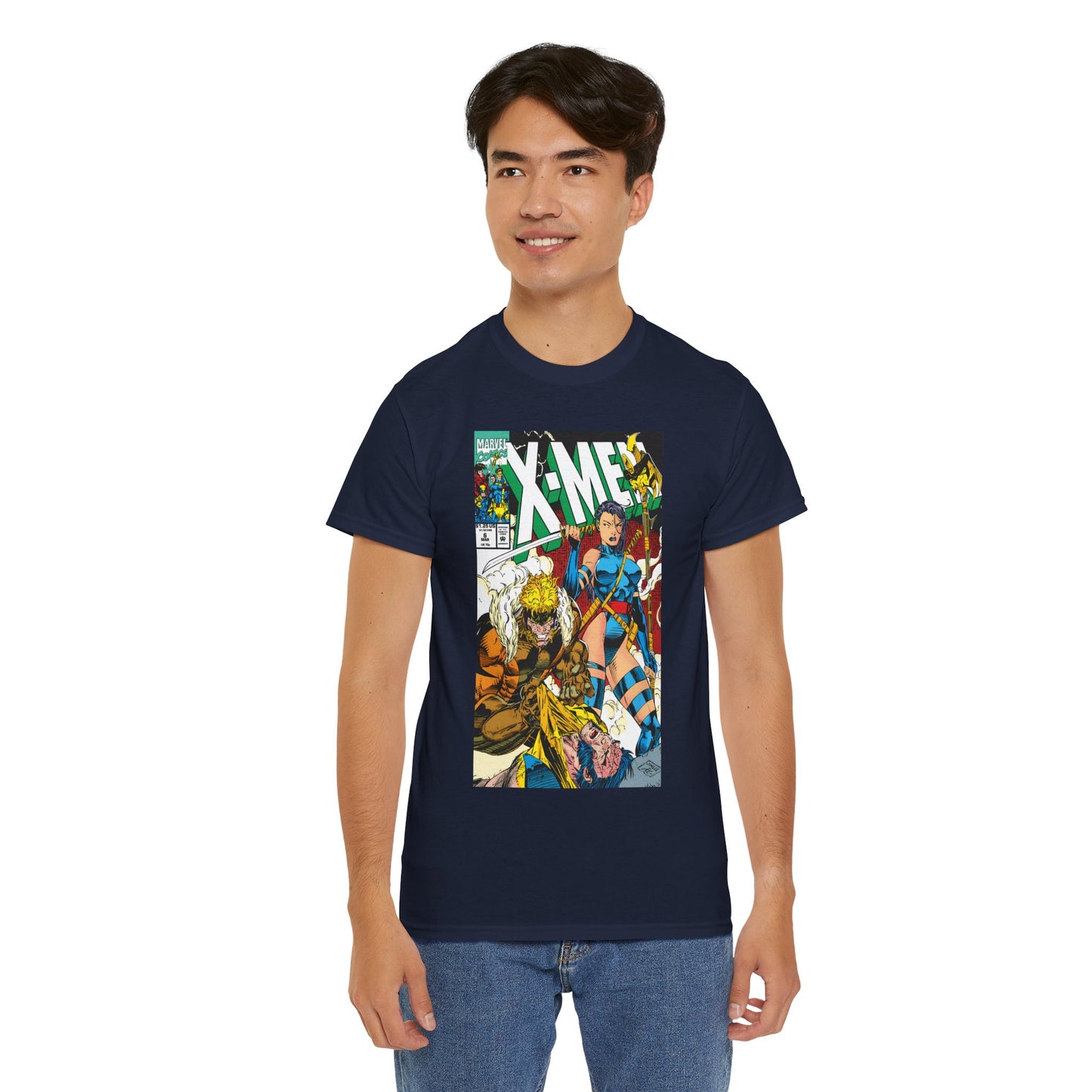 X-Men #6 T-Shirt - Jim Lee Art - Psylocke & Sabretooth - Marvel Comics