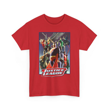 Justice League T-Shirt - Alex Ross Art - Superman, Wonder Woman, Black Canary, Hawkman, Flash, Aquaman, Atom - DC Comics