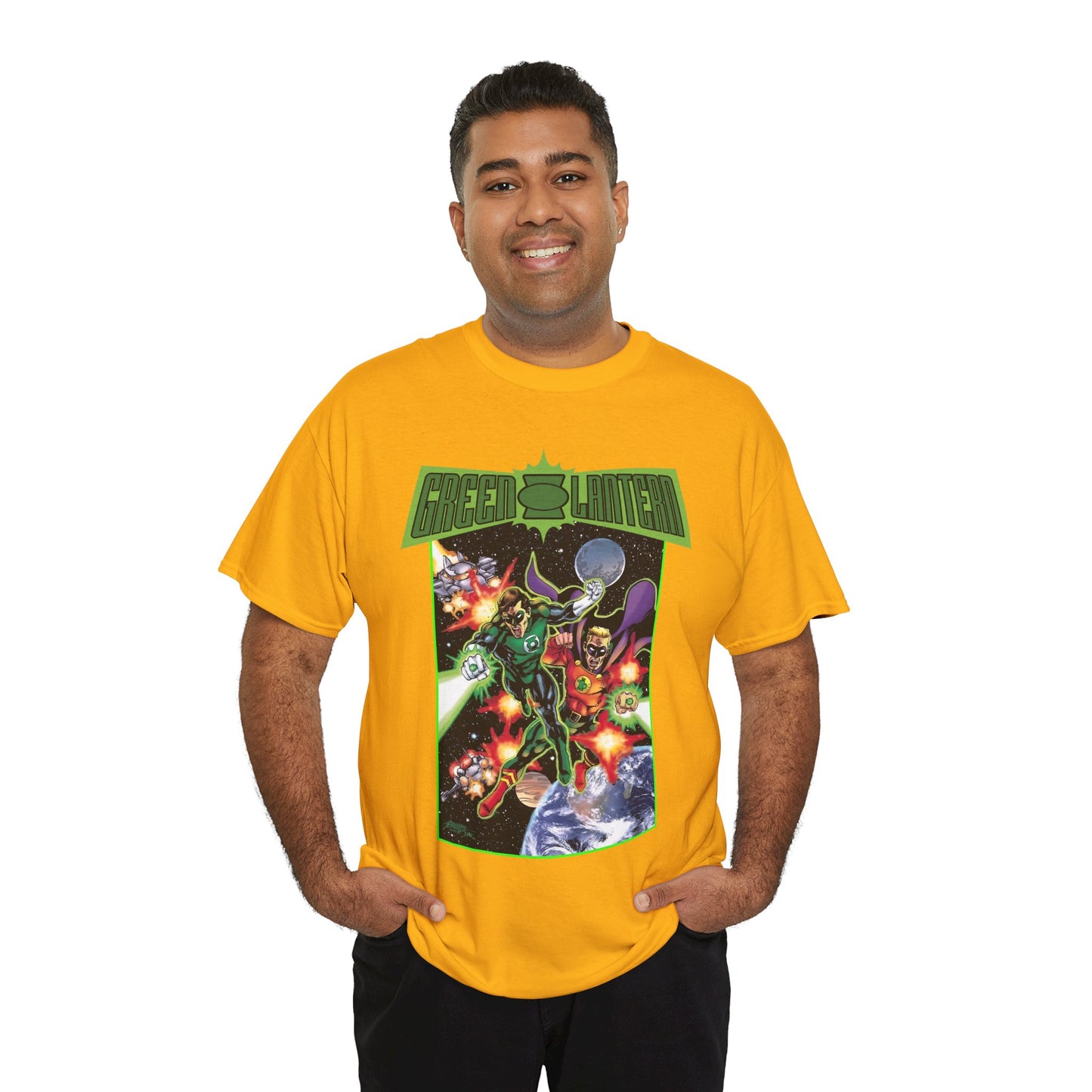 Green Lantern T-Shirt - George Perez Art - Hal Jordan & Alan Scott - Silver Age & Golden Age - DC Comics