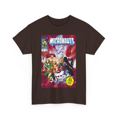 Micronauts: The New Voyages T-Shirt - Commander Arcturus Rann, Biotron, Marionette, Bug - Marvel Comics Series