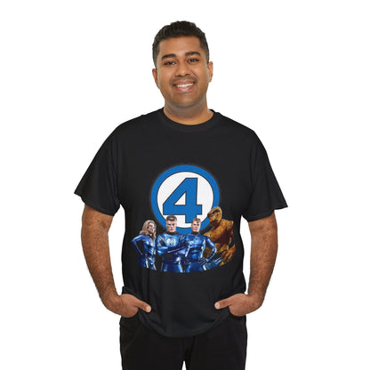 Fantastic Four T-Shirt - Alex Ross Art - 2025 MCU Movie - Iconic Marvel Comics Characters - Human Torch, Invisible Woman, The Thing, Reed Richards