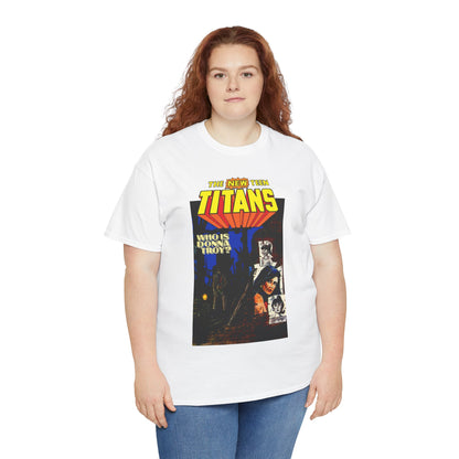 New Teen Titans T-Shirt - Classic George Perez Art - Who is Donna Troy? - Iconic Story and Cover - Robin/Dick Grayson - Popular DC Comics 1980s Series