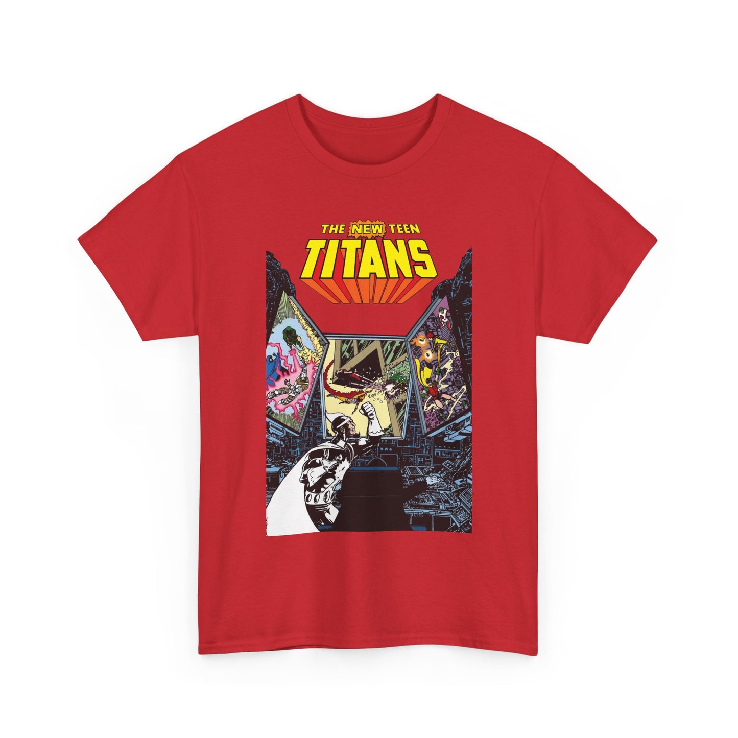 New Teen Titans T-Shirt - George Perez Art - Dr. Light, Titans Tower - DC Comics