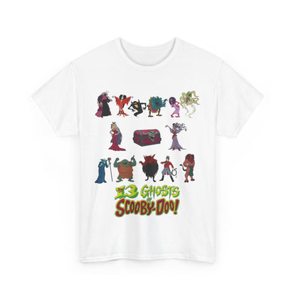 13 Ghosts of Scooby-Doo T-Shirt - Hanna-Barbera Saturday Morning Cartoon - Chest of Demons - Maldor, Queen Morbidia, Reflector Specter