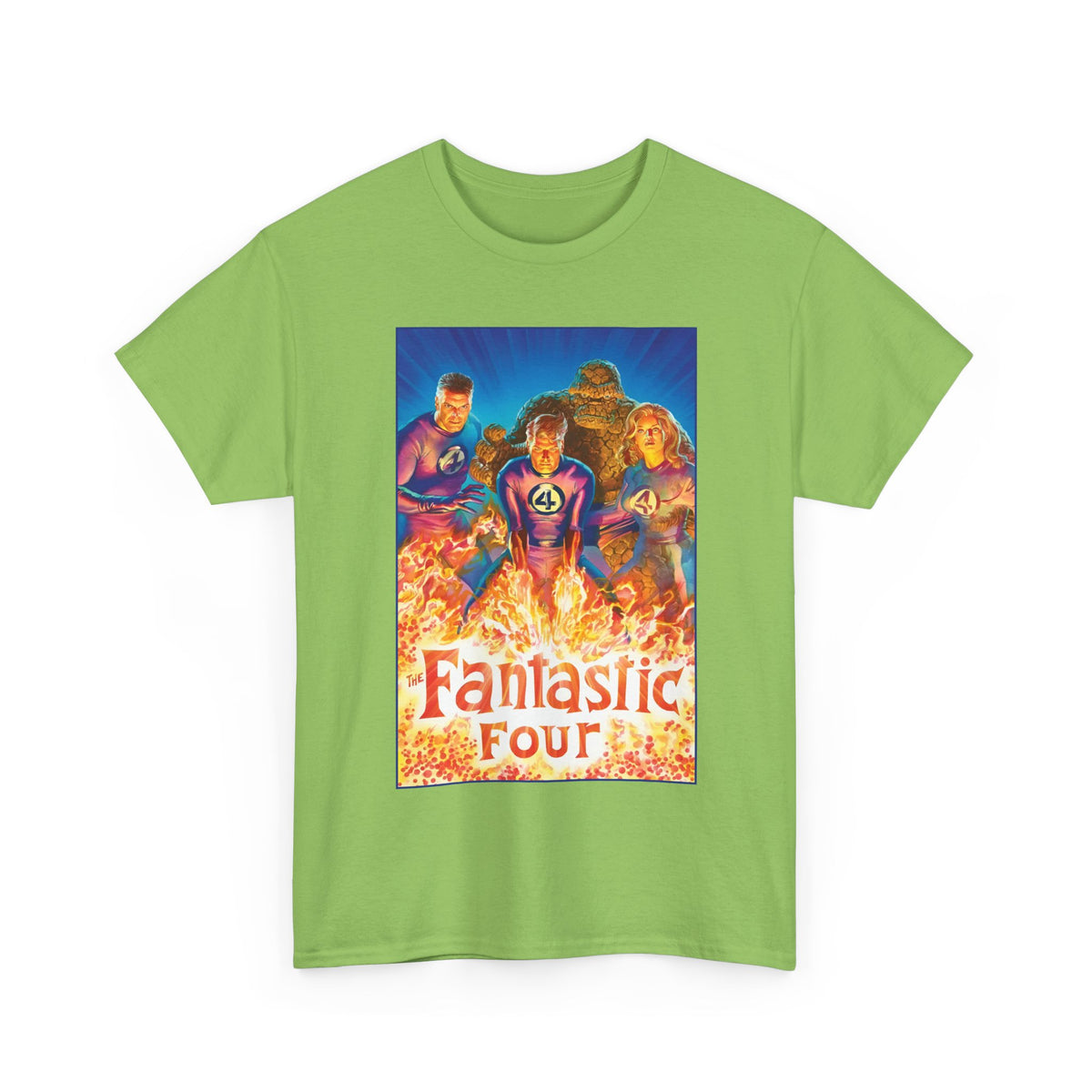 Fantastic Four T-Shirt - Alex Ross Art - Mr. Fantastic, Invisible Woman, Human Torch, The Thing - Marvel Comics