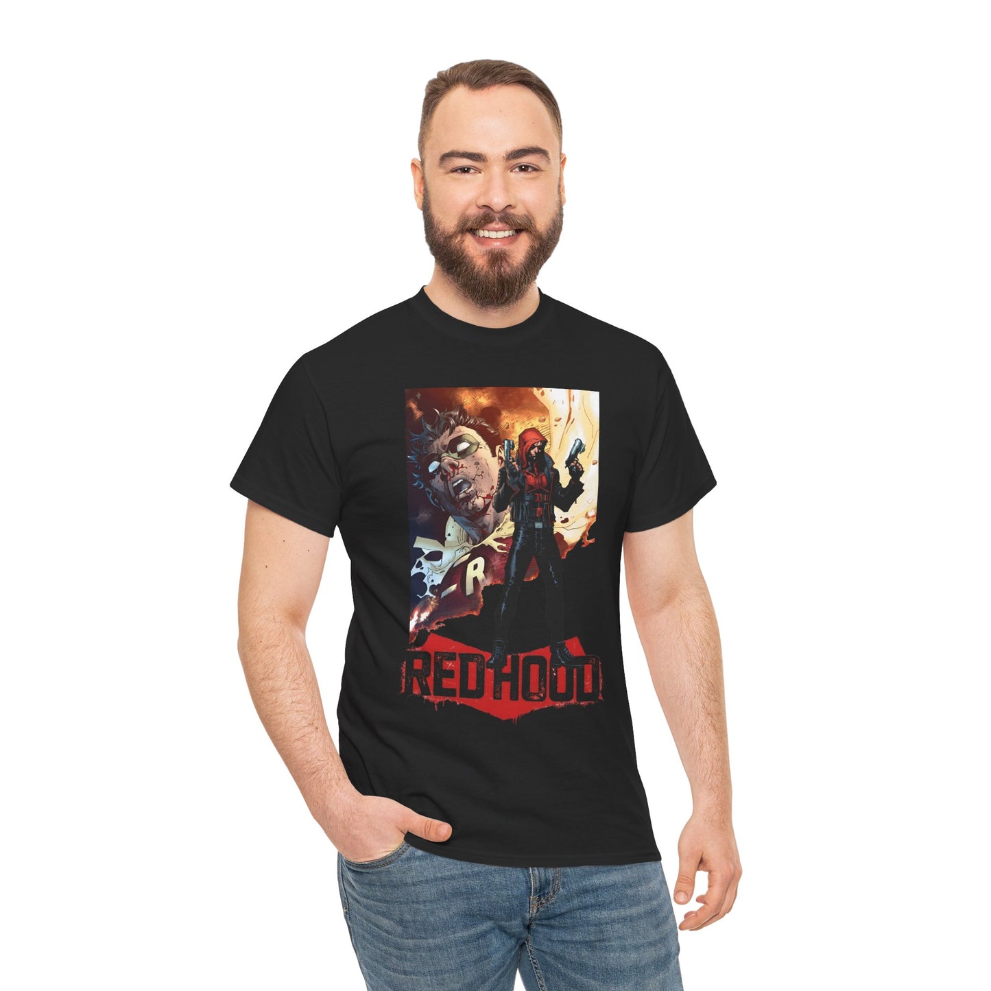 Red Hood T-Shirt - Jim Lee Art - Jason Todd, Batman Sidekick - Gotham Hero - DC Comics