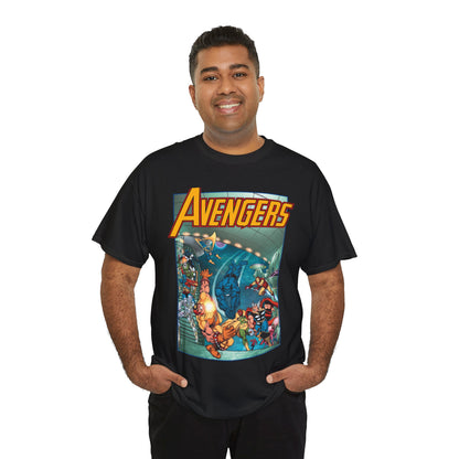 Avengers Vs Guardians of the Galaxy T-Shirt - George Perez Art - Tomorrow's Avengers - Thor, Captain America, Iron Man, Scarlet Witch, Vision, Wonder Man - Marvel Comics