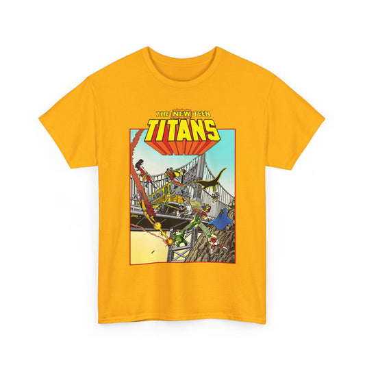 New Teen Titans T-Shirt - George Perez Promo Art - Wonder Girl, Cyborg, Raven, Starfire, Robin, Kid Flash, Changeling - DC Comics