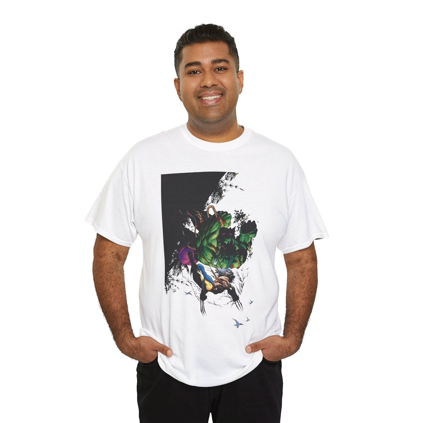 Wolverine Vs Hulk T-Shirt - Adam Kubert Art - Marvel Comics - Logan, X-Men, Bruce Banner - Great Fight Image