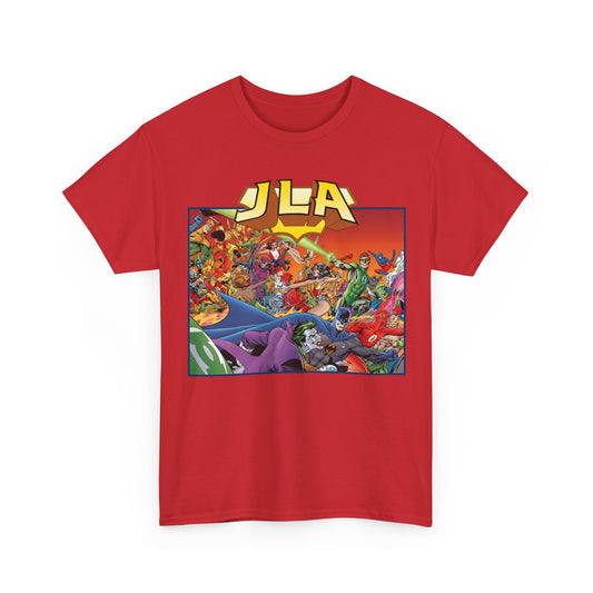 JLA: The Nail T-Shirt - Alan Davis Art - Green Lantern, Batman, Wonder Woman, Flash - DC Comics