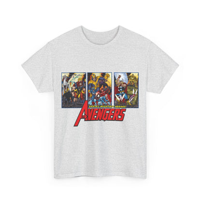 Avengers T-Shirt - John Byrne Art - Thor, Captain America, Iron Man, Hulk, Scarlet Witch, Wasp, Quicksilver, The Black Knight - Marvel Comics