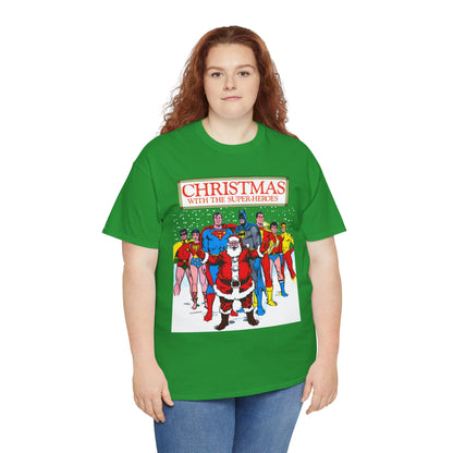 Christmas with the Superheroes T-Shirt - Nick Cardy Art - Superman Batman Captain Marvel Teen Titans Retro Festive Holiday Tee - DC Comics
