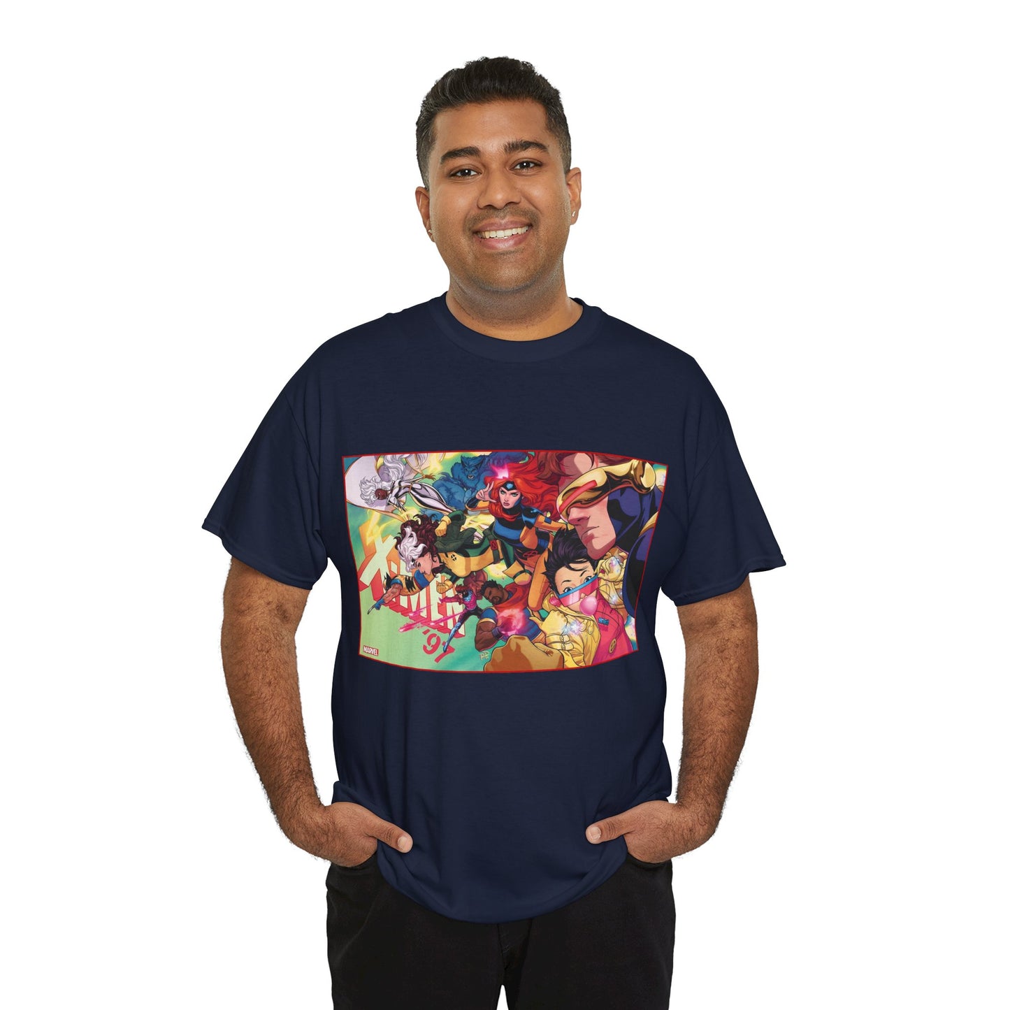 X-Men '97 T-Shirt - Russell Dauterman Art - Cyclops, Jean Grey, Rogue, Storm, Jubilee, Beast, Gambit, Bishop, Wolverine - Marvel Comics
