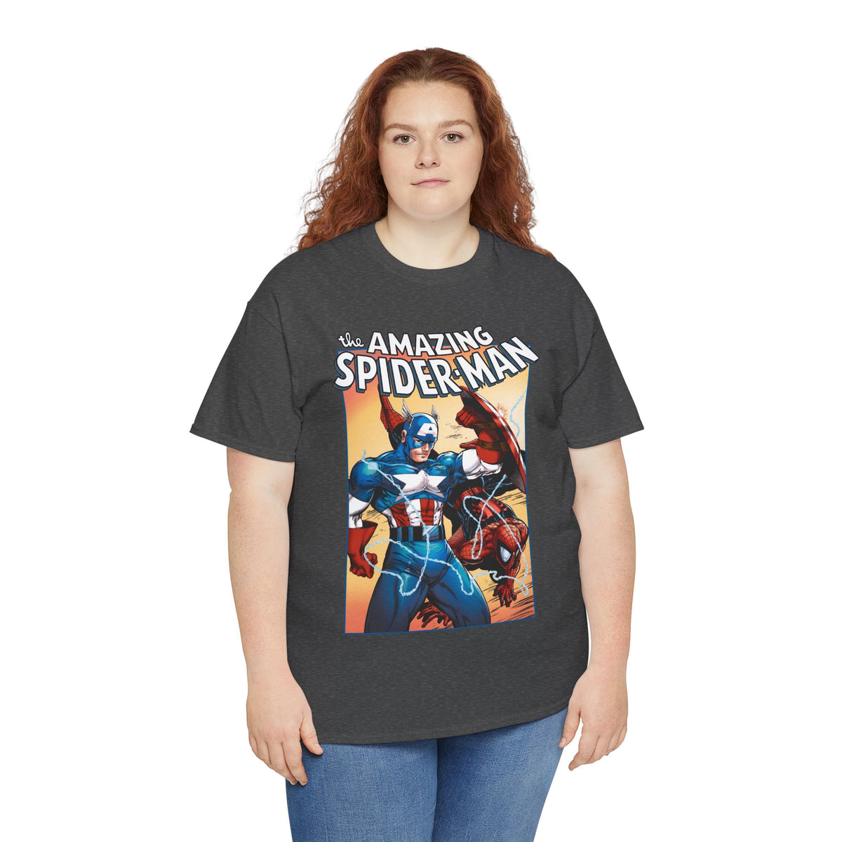 Amazing Spider-Man & Captain America T-Shirt - Todd McFarlane Art - Marvel Comics