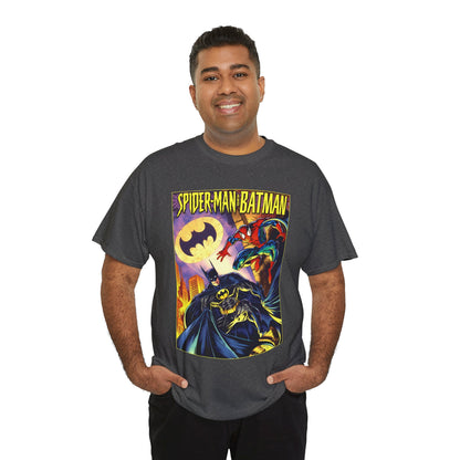 Batman/Spider-Man Shirt - Mark Bagley Art - DC Comics/Marvel Comics Cross-Over From the 1990s