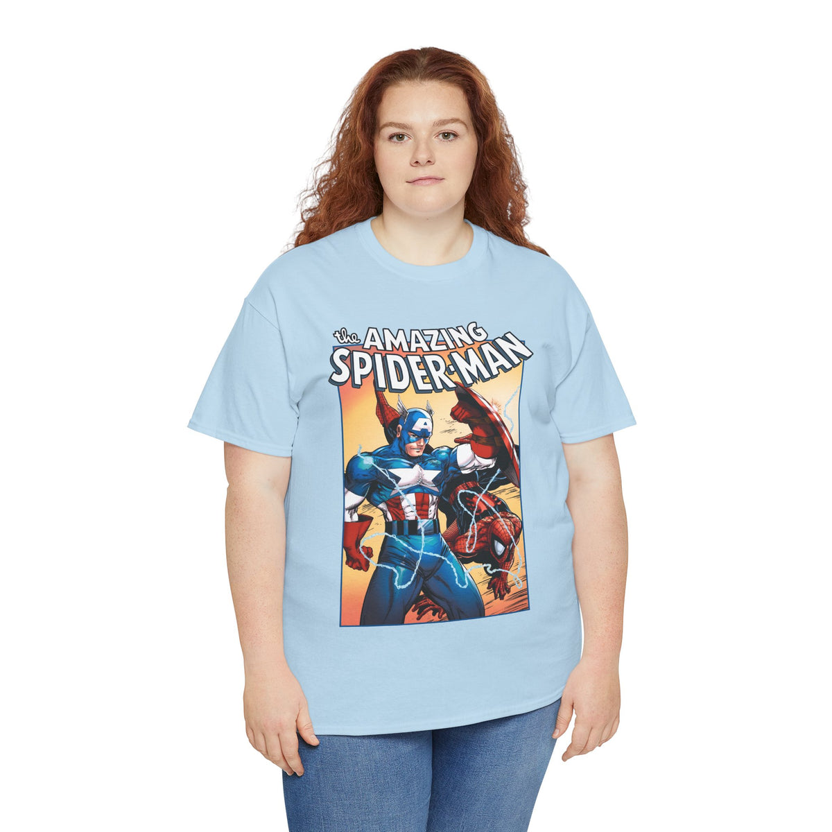 Amazing Spider-Man & Captain America T-Shirt - Todd McFarlane Art - Marvel Comics