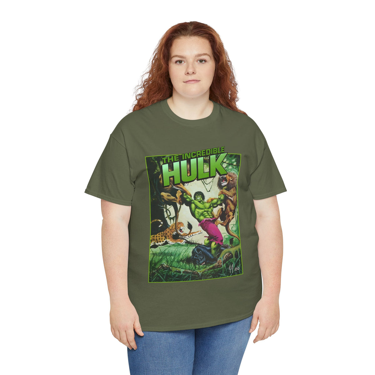 Incredible Hulk T-Shirt - Joe Jusko Art - Hulk Fighting Lions and Tigers - Marvel Comics