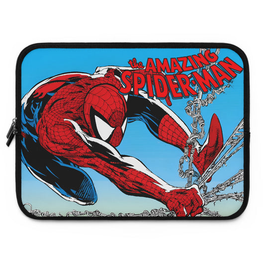 Amazing Spider-Man Laptop Sleeve (15" or 17") - Todd McFarlane Art - Friendly Neighborhood Web-Slinger - Peter Parker - Marvel Comics