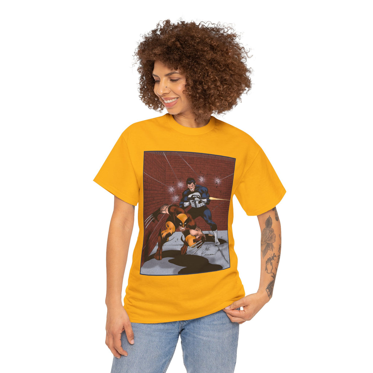Wolverine & Punisher T-Shirt - John Buscema Art - Marvel Comics