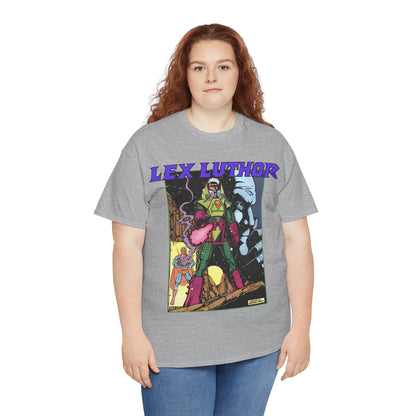 Lex Luthor T-Shirt - George Perez Art - 1980s DC Comics - Action Comics Armor - Inspiration for Super Powers Figure - Superman Enemy