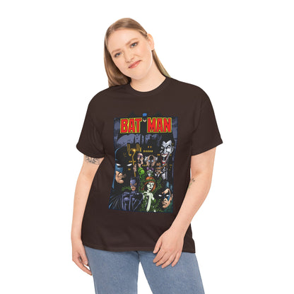 Batman T-Shirt - George Perez Art - Arkham Asylum - Joker, Catwoman, Poison Ivy, Riddler, Nightwing - DC Comics