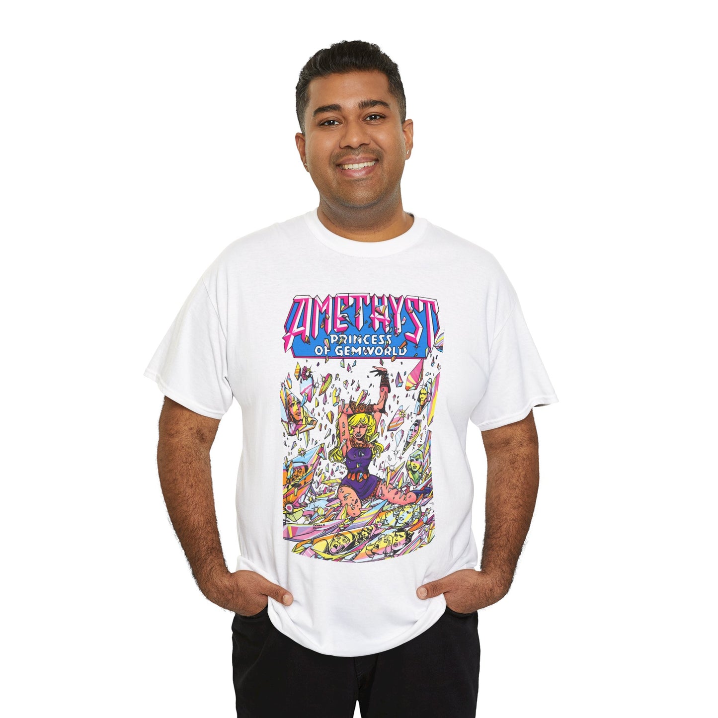 Amethyst Princess of Gemworld T-Shirt - George Perez Art - Lord Topaz, Dark Opal, Granch, Citrina - DC Comics
