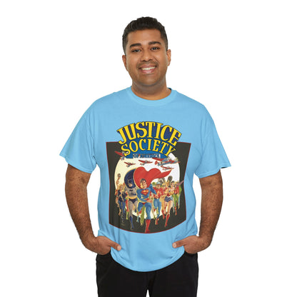 Justice Society of America T-Shirt - Superman, Wonder Woman, Black Canary, Green Lantern, Batman, Plastic Man, Flash - DC Comics