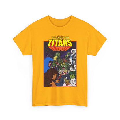 New Teen Titans T-Shirt - George Perez Art - 1980s DC Digest Artwork - Raven, Cyborg, Changeling, Starfire - DC Comics